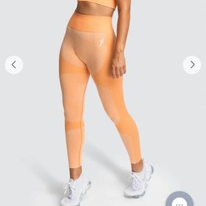 DoYouEven Impact Seamless Leggings Sorbet Orange Size Large